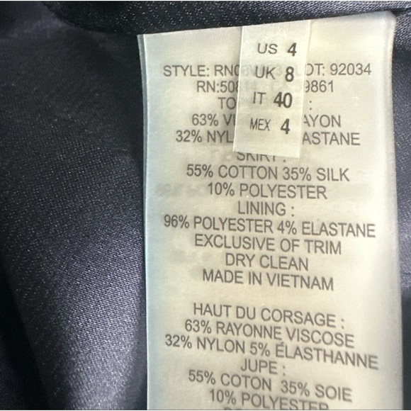 Elie Tahari Sleeveless Black/Blue Pleated Zip Mini A-Line Dress Silk Blend Skirt - Picture 10 of 13